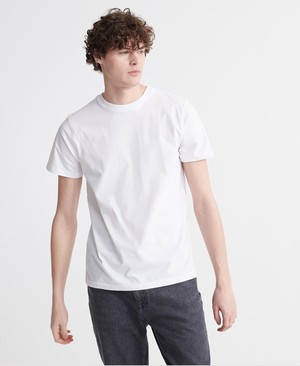 Superdry Organic Cotton Standard Label Férfi Pólók Fehér | DGRYQ1235